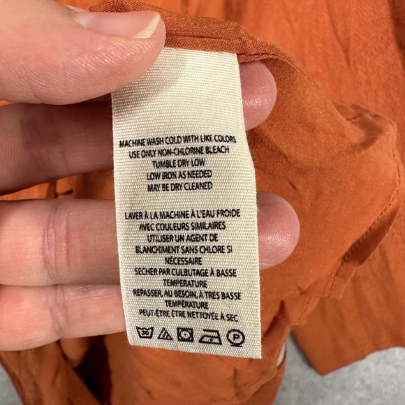 Free People Simone Dress Women's Orange Rust Viscose Blend Blazer Size Small New - Picture 7 of 9